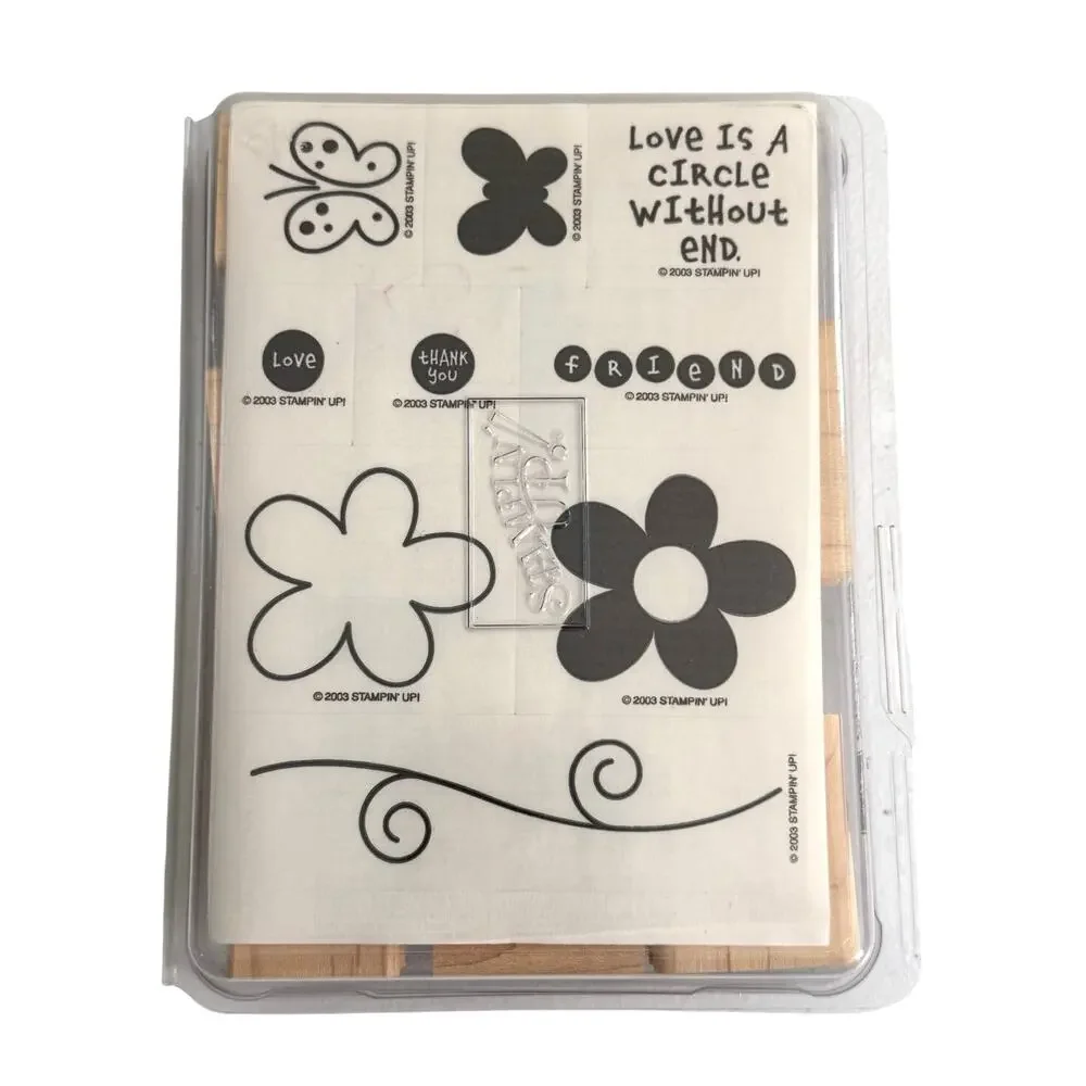 New in box Stampin’ Up set of 9 rubber stamps 
